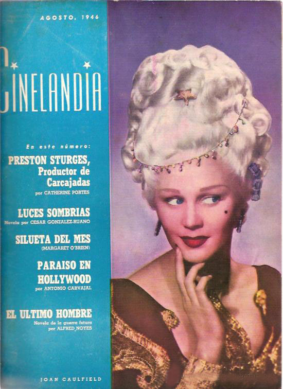 CINELANDIA magazine side cover August 1946