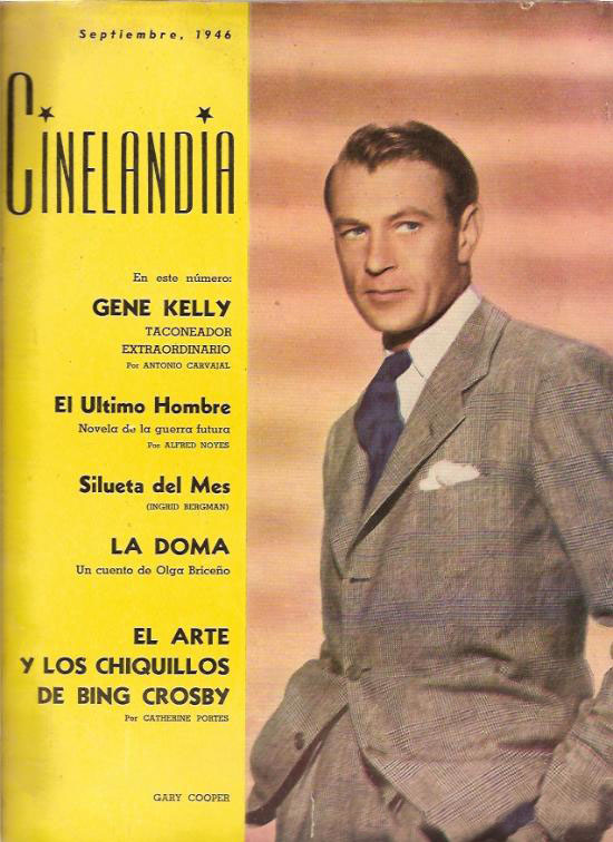 CINELANDIA magazine side cover September 1946