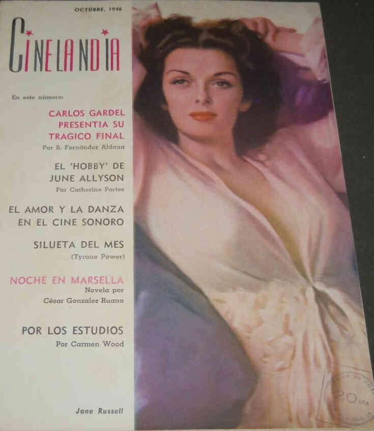 CINELANDIA magazine side cover October 1946