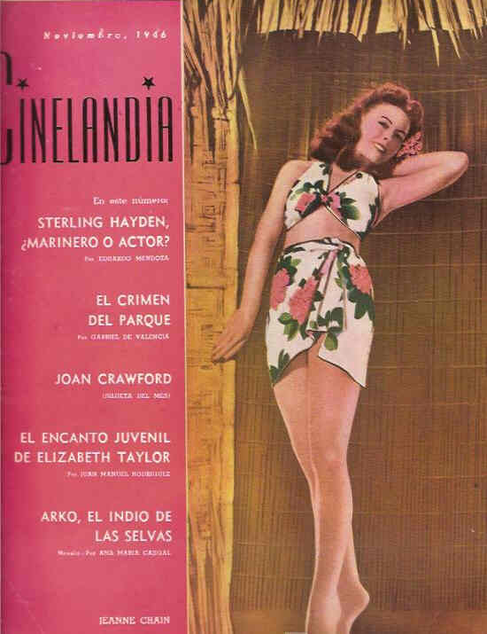 CINELANDIA magazine side cover November 1946