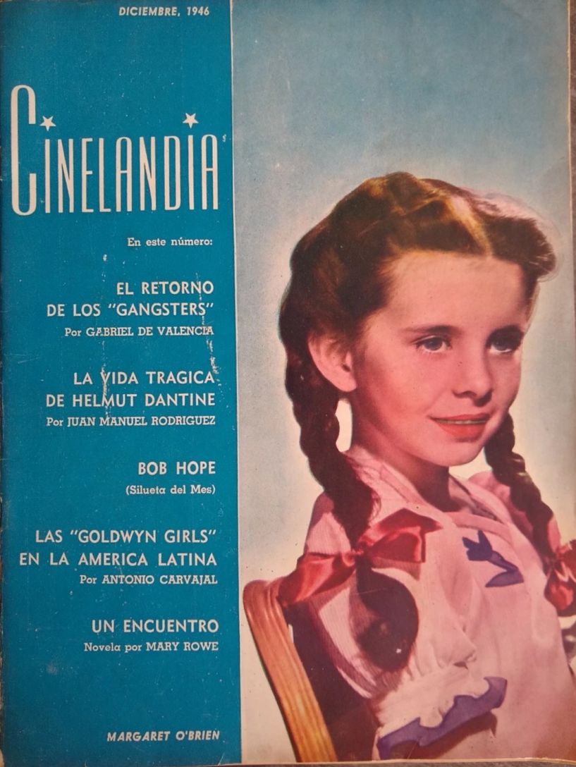 CINELANDIA magazine side cover December 1946