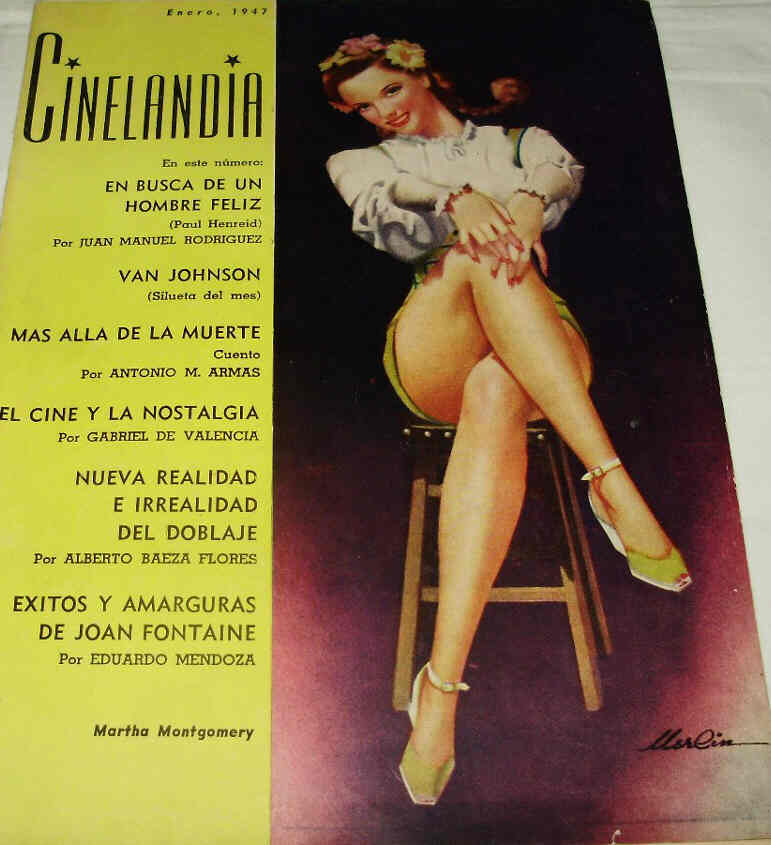 CINELANDIA magazine side cover January 1947