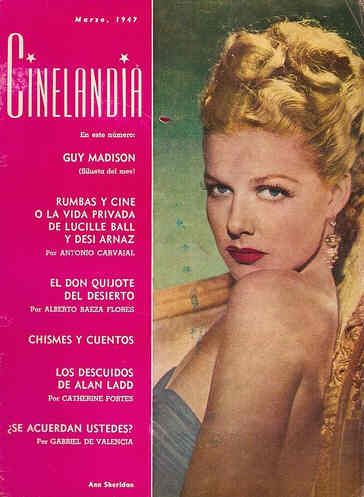 CINELANDIA magazine side cover March 1947