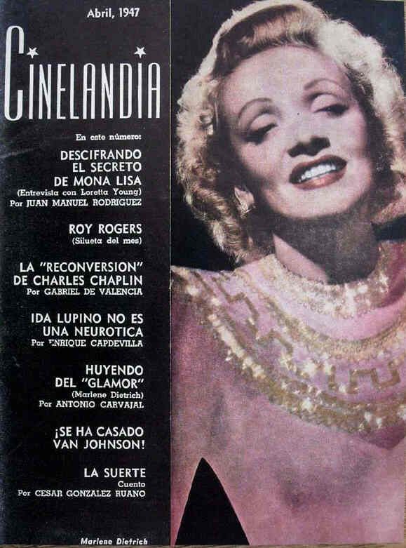 CINELANDIA magazine side cover April 1947