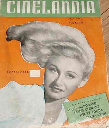 CINELANDIA magazine side cover September 1947