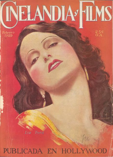 CINELANDIA magazine side cover  February 1929