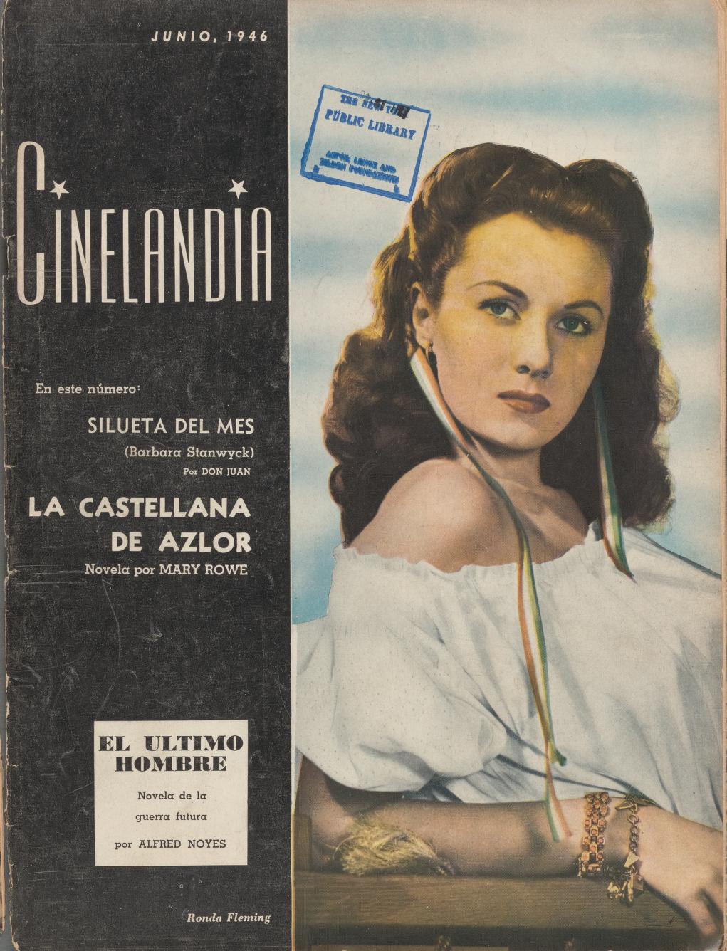 CINELANDIA magazine side cover  June 1946