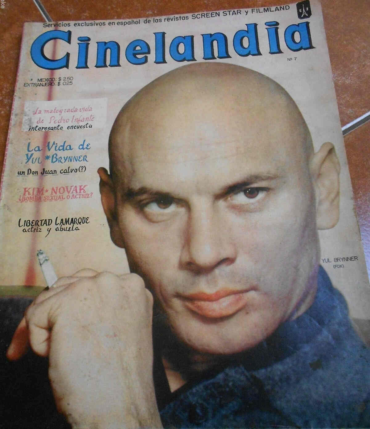 CINELANDIA (Mx) magazine side cover Issue 7  1957