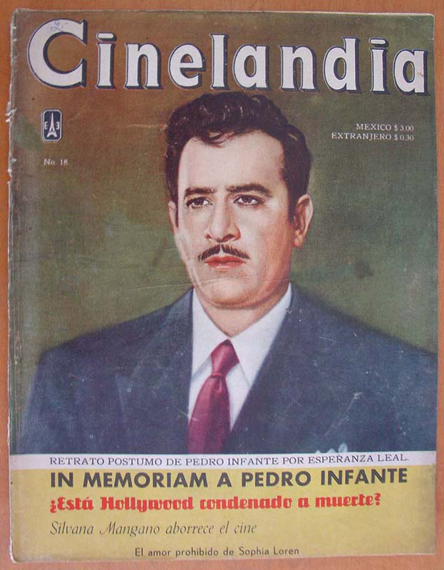 CINELANDIA (Mx) magazine side cover Issue 18 April 1958