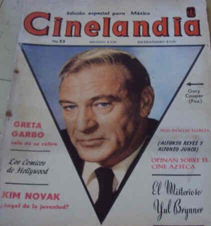 CINELANDIA (Mx) magazine side cover Issue 23  1958