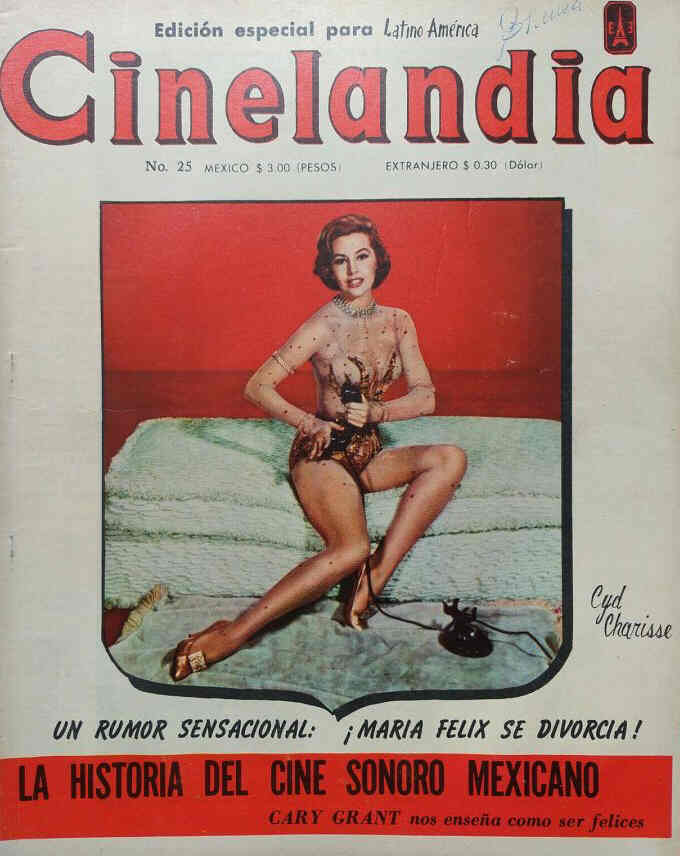 CINELANDIA (Mx) magazine side cover Issue 25  1959