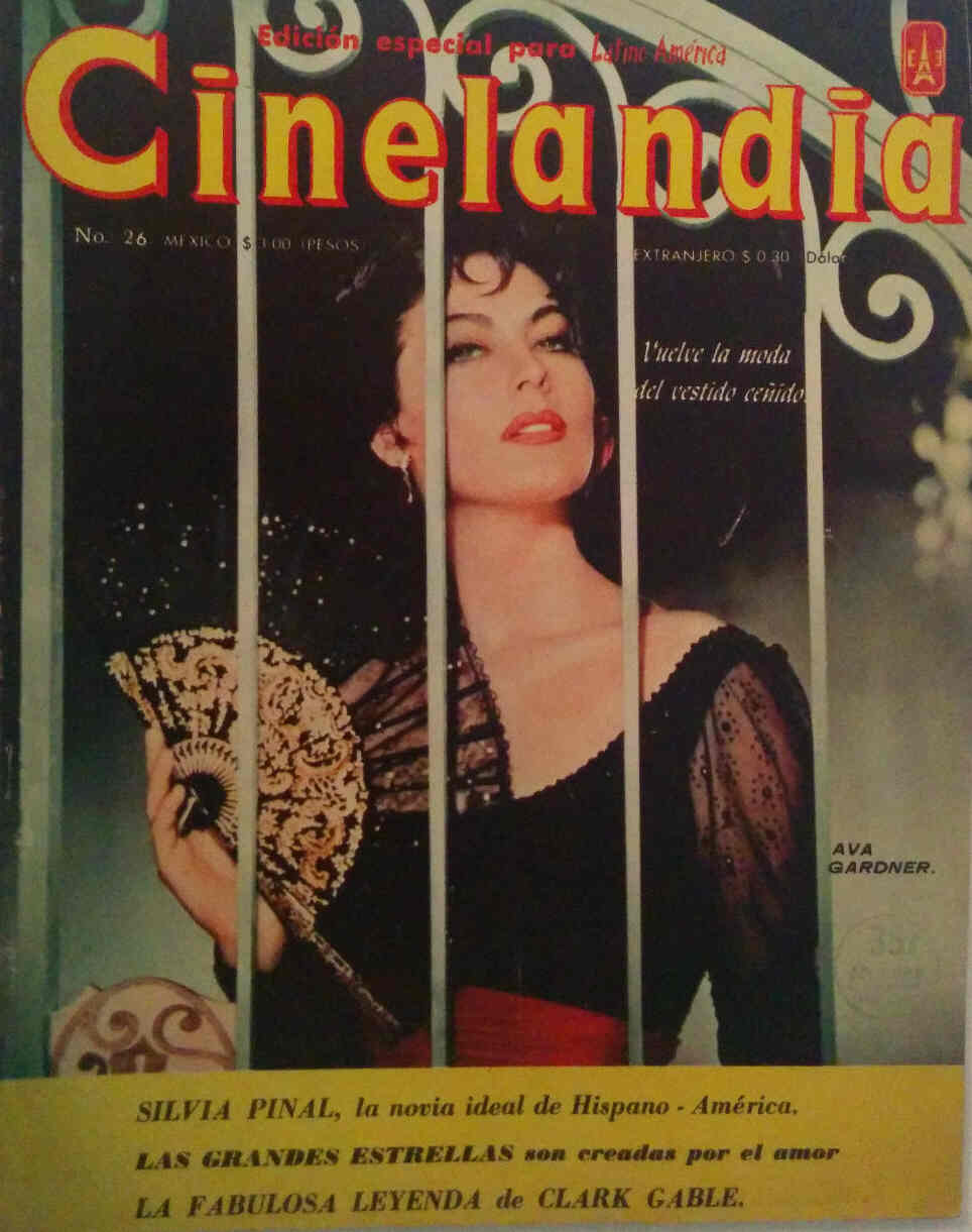 CINELANDIA (Mx) magazine side cover Issue 26 January 1959