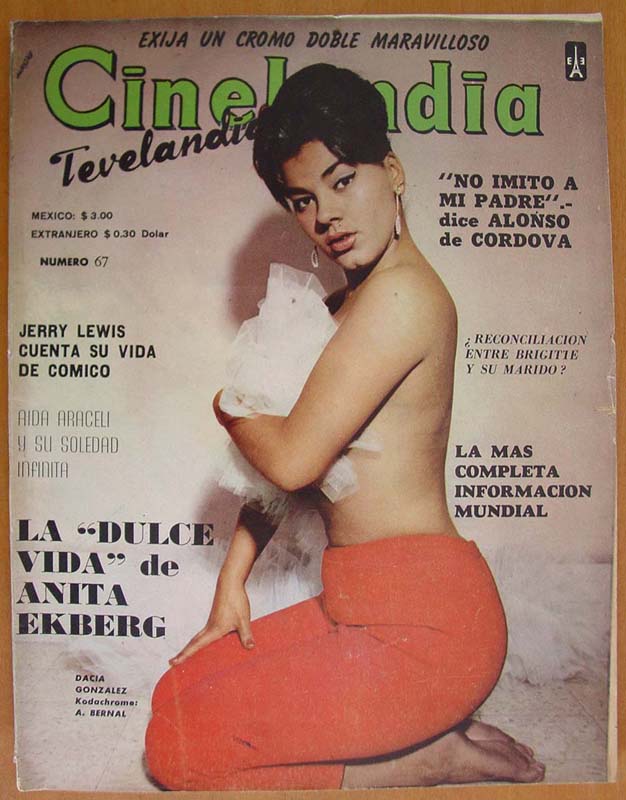 CINELANDIA (Mx) magazine side cover Issue 67  1961