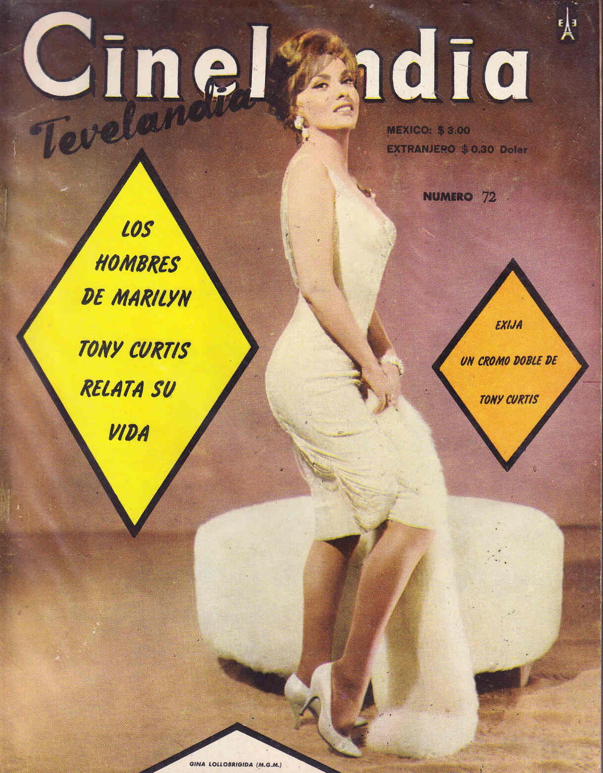 CINELANDIA (Mx) magazine side cover Issue 72  1961