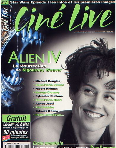 CINE LIVE magazine side cover Issue 7 November 1997