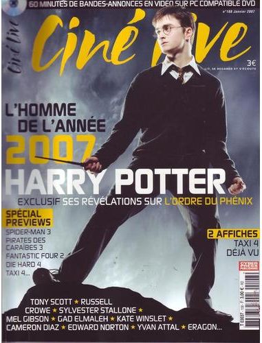 CINE LIVE magazine side cover Issue 108 January 2007