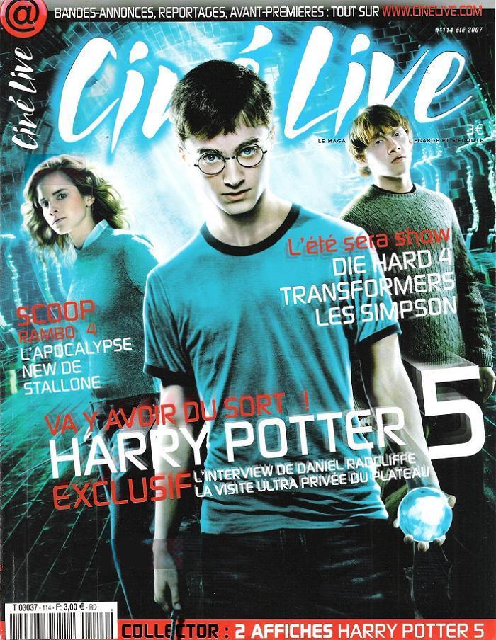 CINE LIVE magazine side cover Issue 114 July/August 2007