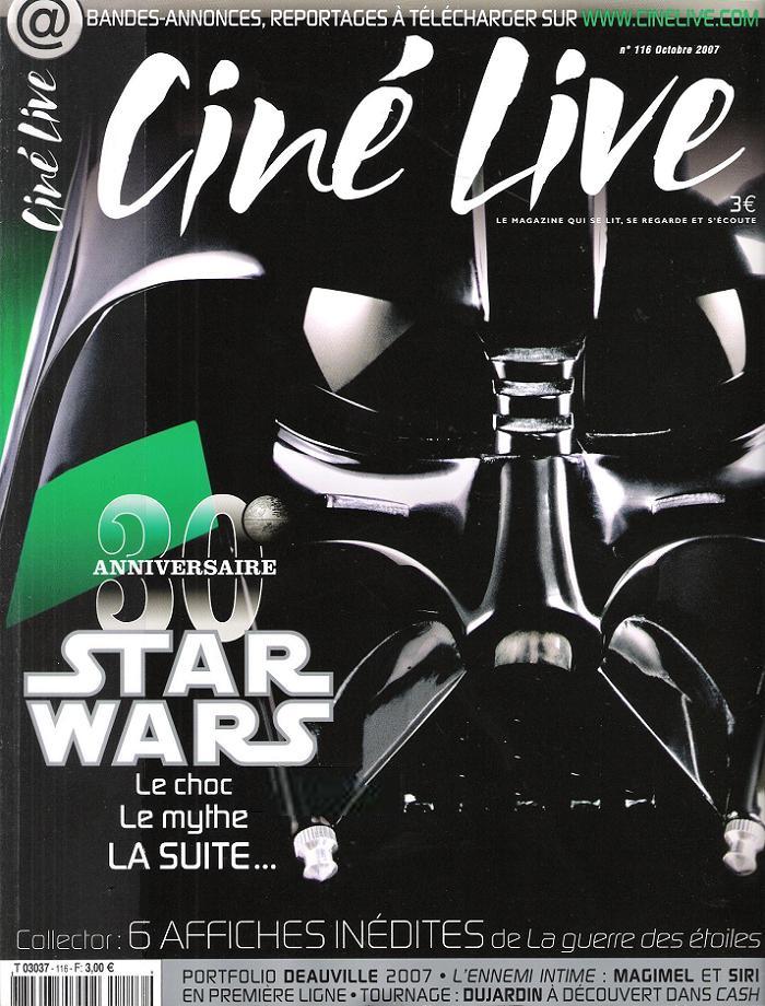 CINE LIVE magazine side cover Issue 116 October 2007