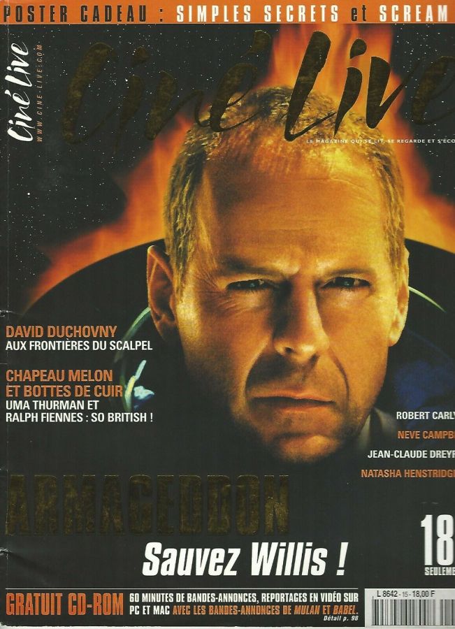 CINE LIVE magazine side cover Issue 15 July/August 1998