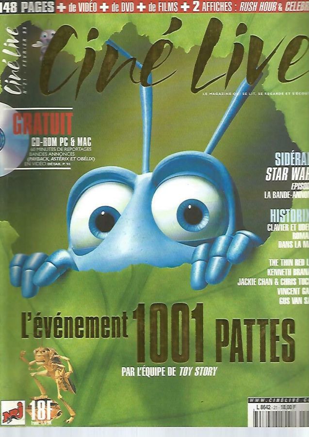 CINE LIVE magazine side cover Issue 21 February 1999