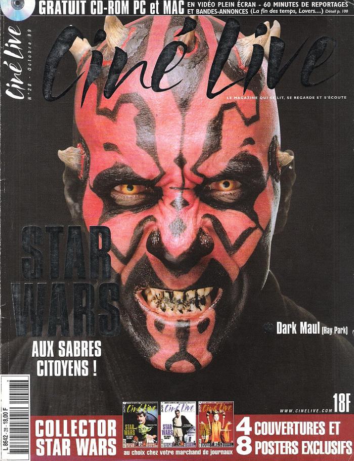 CINE LIVE magazine side cover Issue 28 October 1999