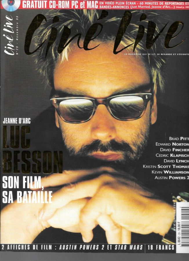 CINE LIVE magazine side cover Issue 29 November 1999