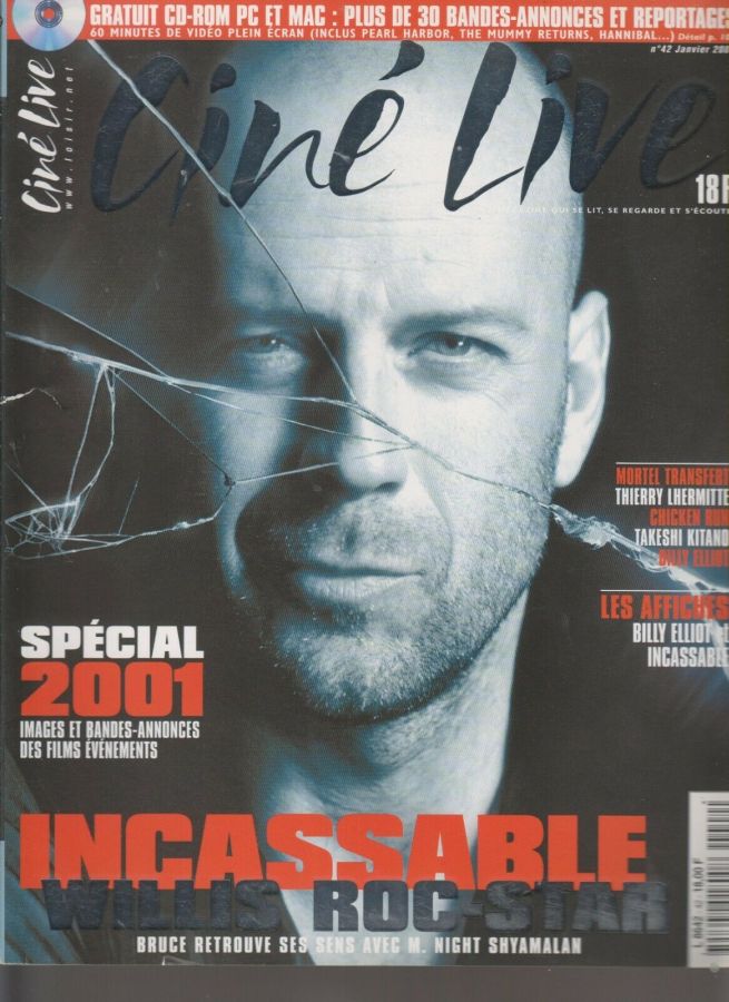 CINE LIVE magazine side cover Issue 42 January 2001