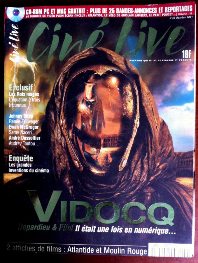 CINE LIVE magazine side cover Issue 50 October 2001