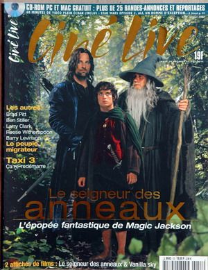 CINE LIVE magazine side cover Issue 53 January 2002