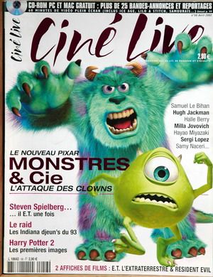 CINE LIVE magazine side cover Issue 56 April 2002