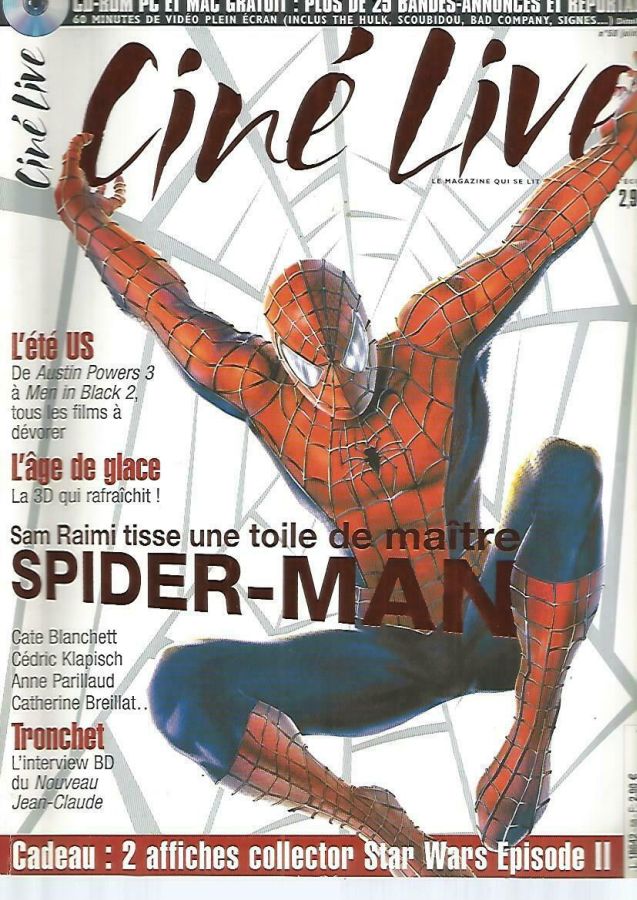 CINE LIVE magazine side cover Issue 58 June 2002