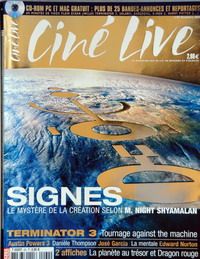 CINE LIVE magazine side cover Issue 62 November 2002