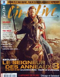 CINE LIVE magazine side cover Issue 66 March 2003