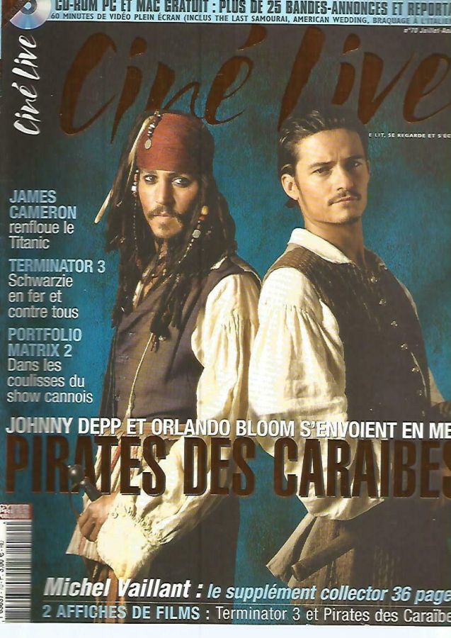 CINE LIVE magazine side cover Issue 70 July/August 2003