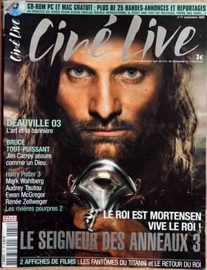 CINE LIVE magazine side cover Issue 71 September 2003