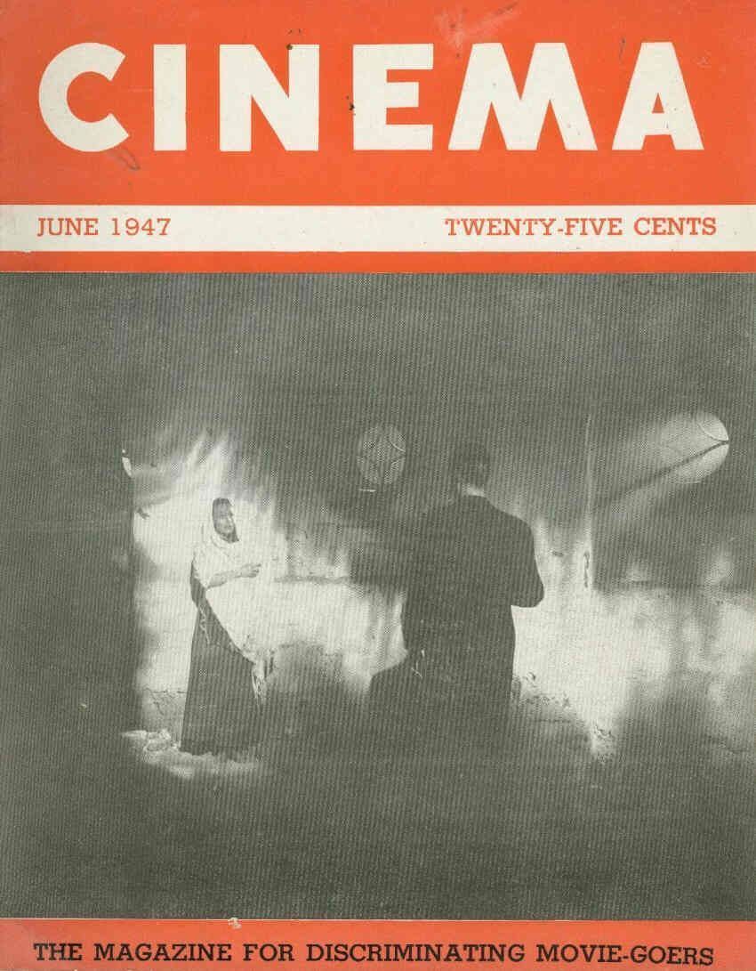 CINEMA (40s) magazine side cover Issue 1 June 1947