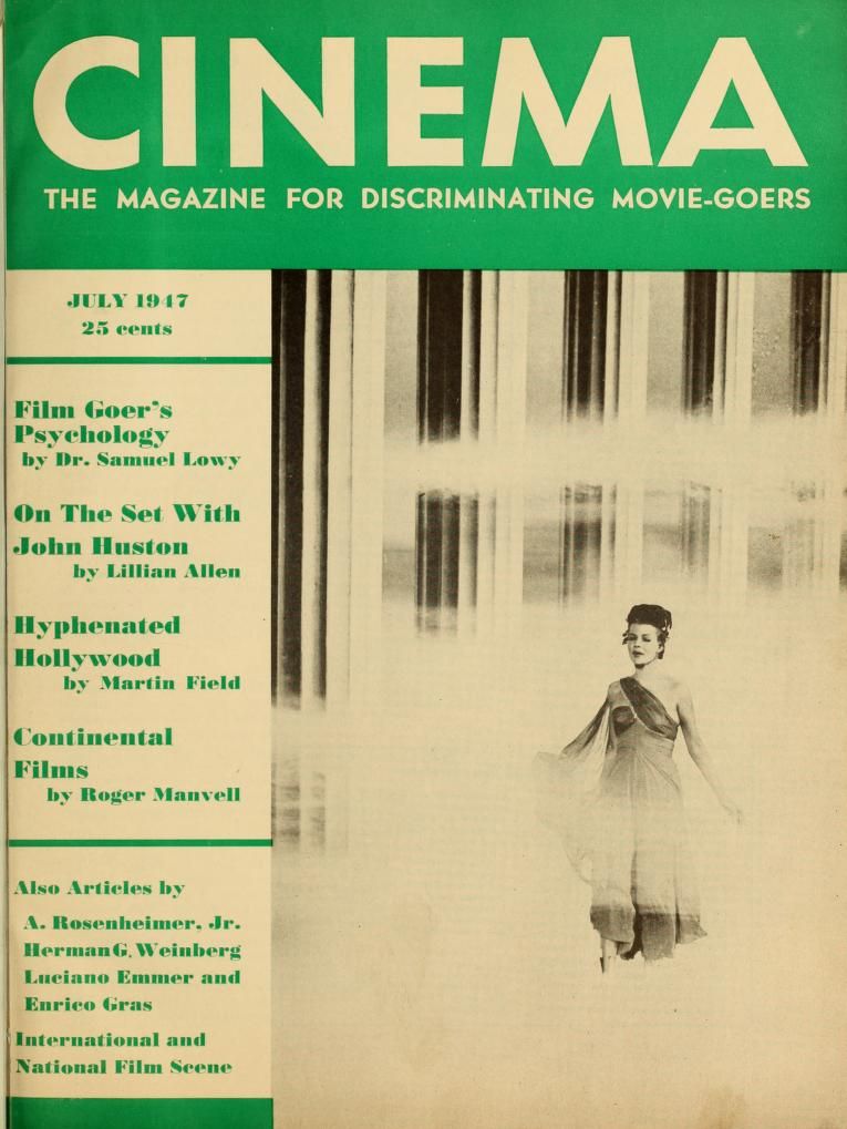 CINEMA (40s) magazine side cover Issue 2 July 1947