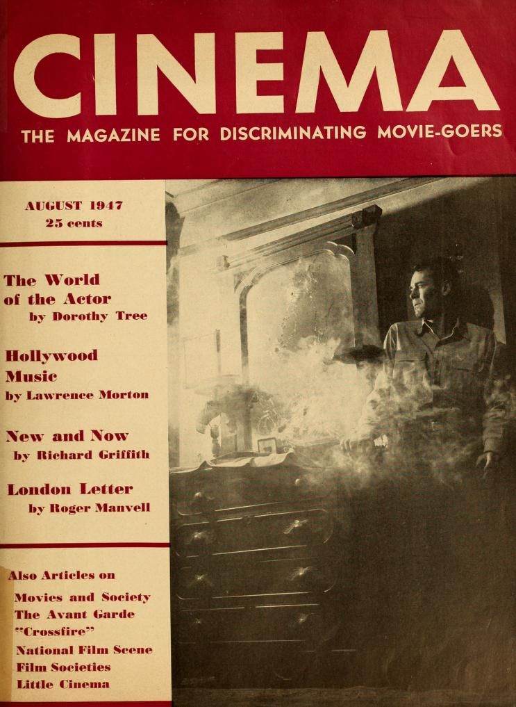 CINEMA (40s) magazine side cover Issue 3 August 1947