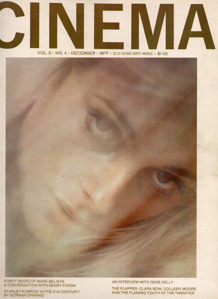 CINEMA (Ca) magazine side cover  vol 3 # 4 December 1966