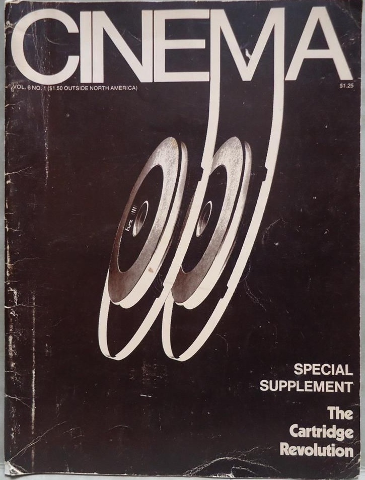 CINEMA (Ca) magazine side cover  vol 6 # 1  1970