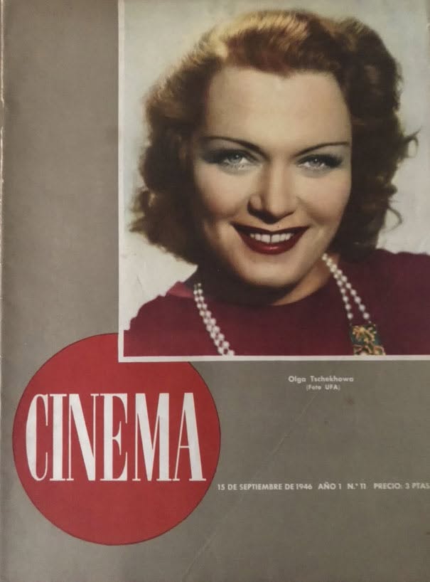 CINEMA (40s Sp) magazine side cover Issue 11 15 September 1946