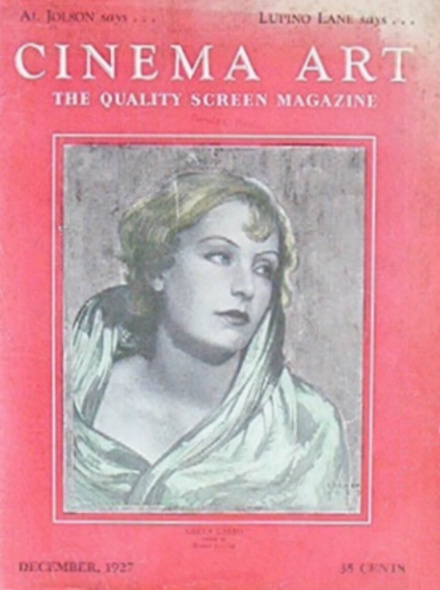CINEMA ART (NY) magazine side cover December 1927