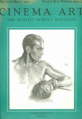 CINEMA ART (NY) magazine side cover November 1927