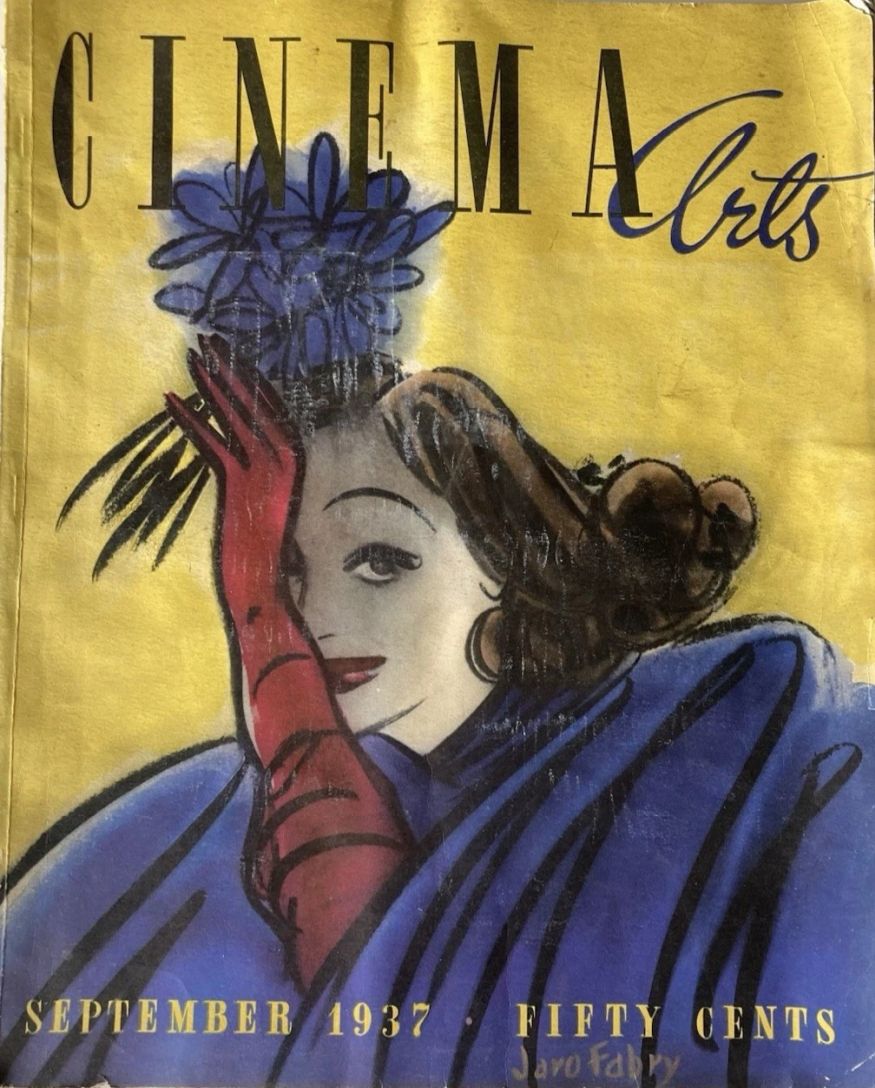 CINEMA ARTS magazine side cover Issue 3 September 1937