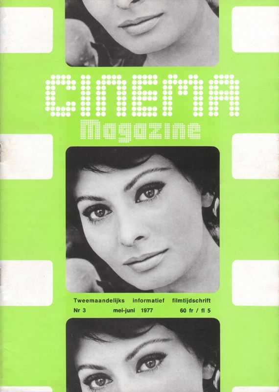 CINEMA (Be) magazine side cover Issue 3 May/June 1977