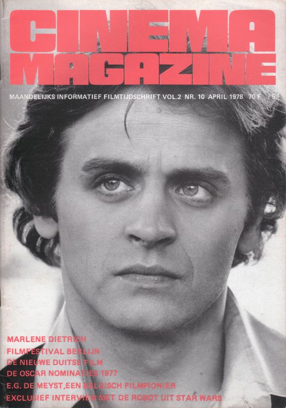 CINEMA (Be) magazine side cover Issue 10 April 1978