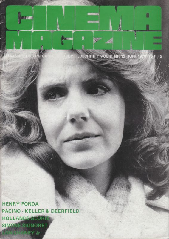CINEMA (Be) magazine side cover Issue 12 June 1978