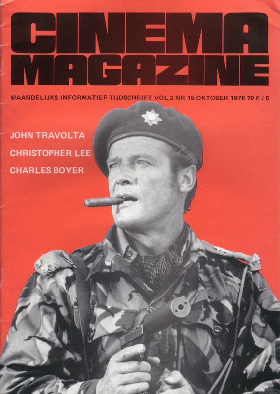 CINEMA (Be) magazine cover Issue 15 October 1978
