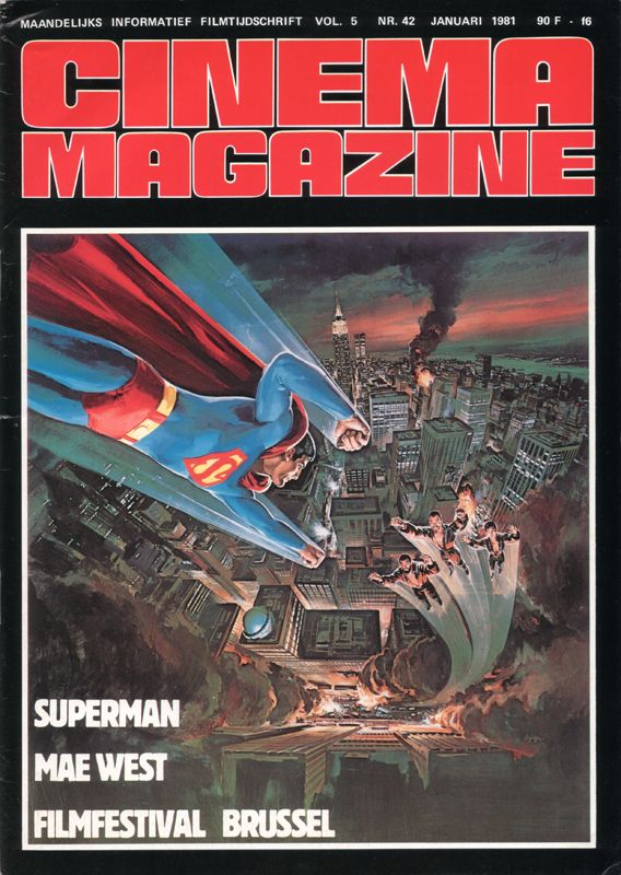 CINEMA (Be) magazine side cover Issue 42 January 1981