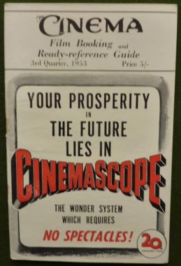 CINEMA FILM BOOKING AND READY-REFERENCE GUIDE magazine side cover 3rd Quarter 1953